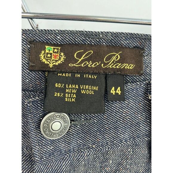 Loro Piana Womens Wool Silk Trousers Pants Italy Size 44 8 US Straight leg - Picture 3 of 12